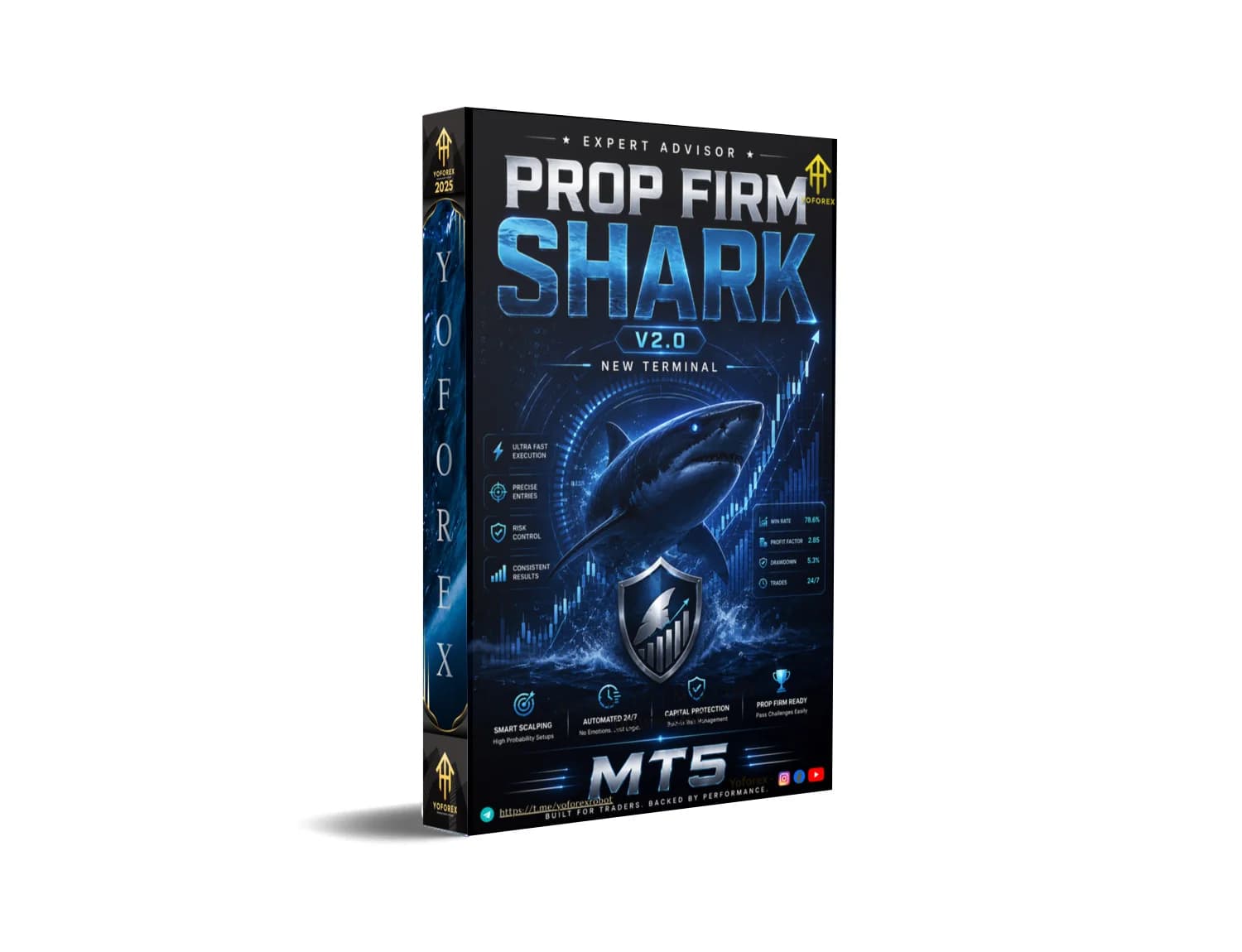 HURRY! Grab Prop Firm SHARK EA V2.0 MT5 FREE Download Now – Limited Spots!