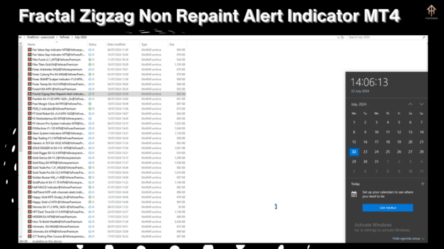 fractal zigzag non repaint alert indicator