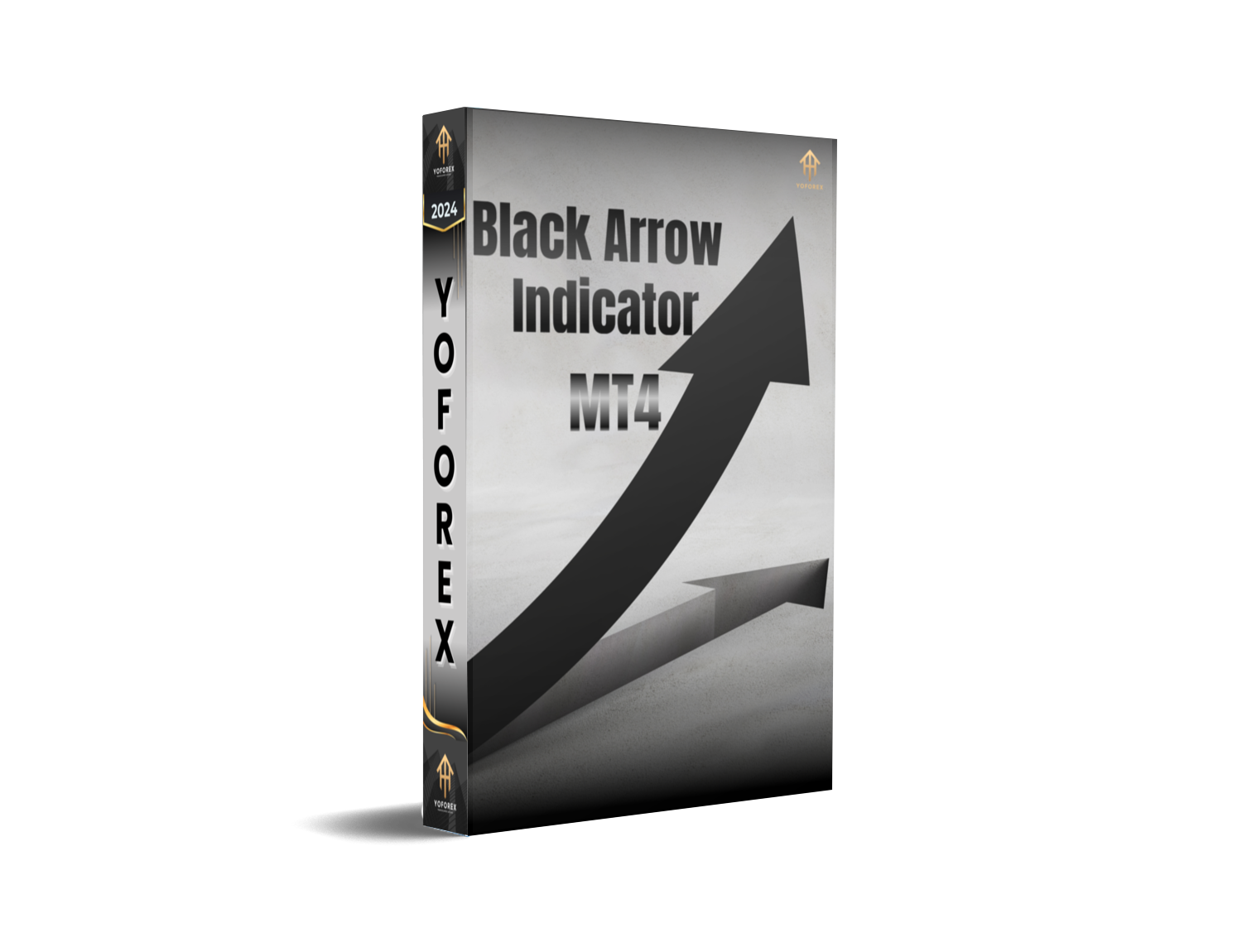 black arrow indicator