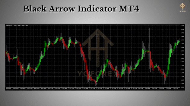 black arrow indicator