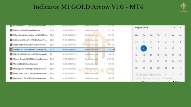 indicator m1 gold arrow